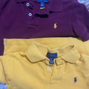 Ralph Lauren Kids Polo Shirts - Maroon and Yellow (Boys)